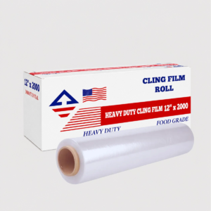 heavy duty cling film roll – food grade plastic wrap (12" / 18" / 24" x 2000 ft)