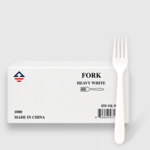 heavy weight white plastic forks – food grade disposable cutlery, 1000 count master case