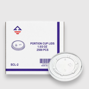 portion cup lids 0.75–1 oz – disposable clear plastic lids, 2500 count master case