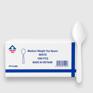 medium weight white plastic teaspoons – food grade disposable spoons, 1000 count master case