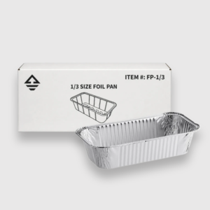 [100ct] 1/3 size aluminum foil pans