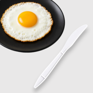 [1,000ct] medium weight white plastic knives
