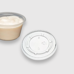 portion cup lids 1 oz – disposable clear plastic lids, 2500 count master case