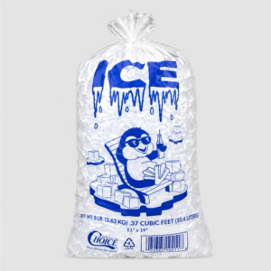 ice bags 8 lb, 10 lb, 20 lb – disposable plastic ice storage bags, 500 count case (5 x 100)