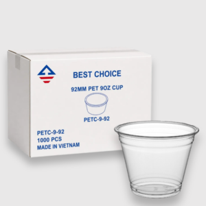 [1,000ct] 9 oz clear pet cups 92mm