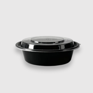 [150ct] black 32 oz carry out round containers