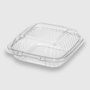 [200ct] 12 oz clear pet hinged deli containers