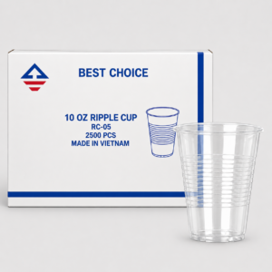 [2,500ct] 10 oz clear ripple plastic cups