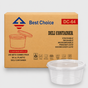 [240ct] deli container combo pack 64 oz