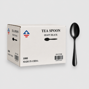 [1,000ct] heavy weight black teaspoons