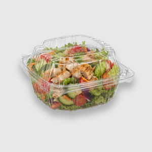 [200ct] 8 oz clear pet hinged deli containers |