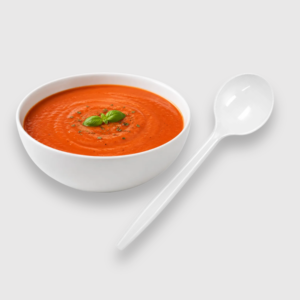 [1,000ct] medium weight white soup spoons