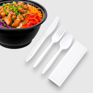 [250ct] medium weight white cutlery kits