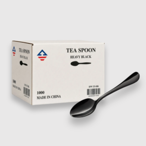 [1,000ct] heavy weight black teaspoons