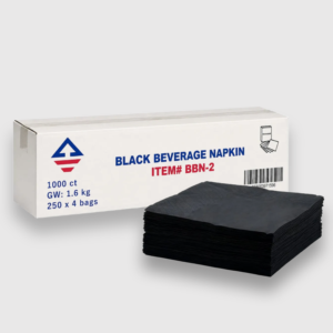 [1,000ct] black beverage napkins