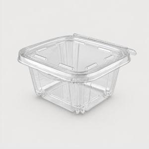 [200ct] clear 32 oz anti fog tamper evident hinged containers