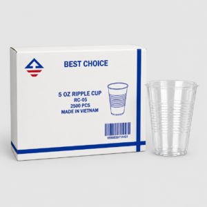 [2,500ct] 5 oz clear ripple plastic cups