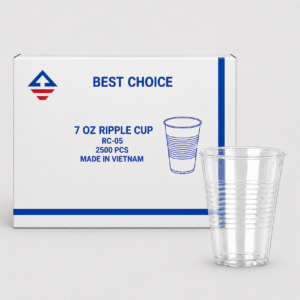 [2,500ct] 7 oz clear ripple plastic cups