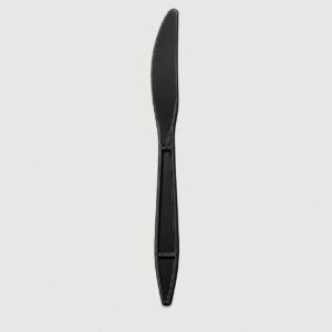 [1,000ct] heavy weight black plastic knives
