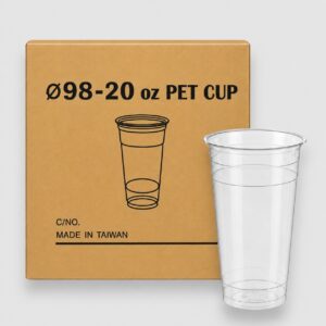 [1000ct] clear pet cups 98mm 20 oz