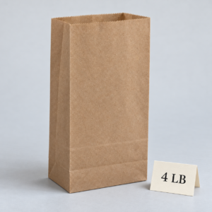 upright 4 lb kraft paper bag 3