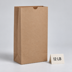 upright kraft bag, 12 lb 3