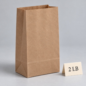 upright kraft bag with 2 lb card 3