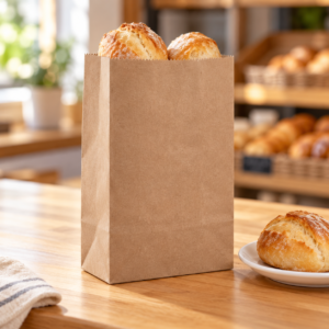 upright kraft bag with fresh rolls 4